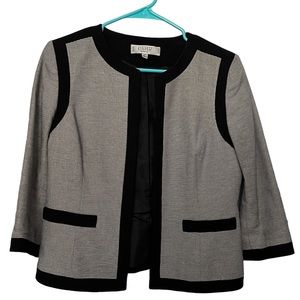 Kasper black and white suit jacket, 4 Petite